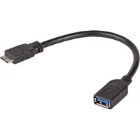Akyga AK-AD-30, USB A, Micro-USB B, 0,15 m, Schwarz