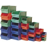 LA-KA-PE LA KA PE Sichtlagerkasten Größe 1 rot Länge 500 / 450 x Breite 300 x Höhe 180mm aus Polystyrol stapelbar - LK1