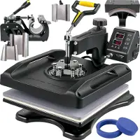 Vevor Transferpresse 38x38 cm 8-in-1 Sublimationsmaschine 1000 W Schwarz