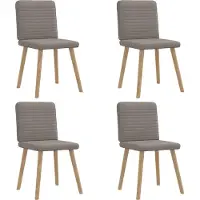 Syfax Esszimmerstühle 4 Stk. Taupe Stoff