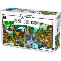 D - Toys Puzzle La Fontaines Fabeln 4in1 (24,35,48,60 Teile)