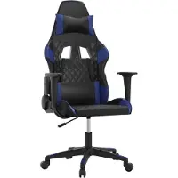 Syfax Gaming-Stuhl Schwarz und Blau Kunstleder