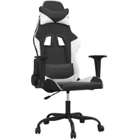 Syfax Gaming-Stuhl Schwarz und Weiß Kunstleder