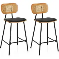 Northix Rattan-Barhocker-Set, 2er-Set, Sitzhöhe 65,5 cm