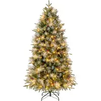 Northix 180 cm großer, künstlicher Weihnachtsbaum mit LED-Beleuchtung