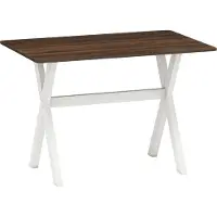 Northix Esstisch mit X-Gestell, Walnuss-Finish, 110 x 71 cm