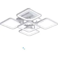 OEM Deckenleuchte, dimmbar, LED, mit Fernbedienung, Weiß 4+1, APP mit RC dimmbar-c