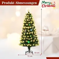 Northix 150 cm hoher künstlicher Weihnachtsbaum mit Lichterkette und Sternspitze