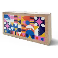 BiggDesign Happy Backgammon, MDF-Korpus, Magnetverschluss, Hochglanzoberfläche, Kratzfeste Oberfläche, Würfel-Spielsteine, Türkiye, Tavla