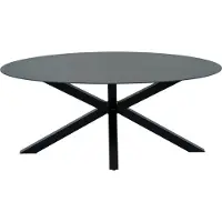 In And OutdoorMatch Gartentisch - Oval - 180x100 cm - Aluminium & Glas