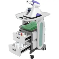 OEM Kosmetikwagen, 2 Schubladen, Tragfähigkeit 60 kg, Abmessungen 44 cm x 44 cm x 73,5 cm, ABS-Material, Moderner Stil