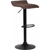 In And OutdoorMatch Moderner Barhocker Rowan - Braun - Metall - Deluxe-Design - Fußstütze - Für Küche und Bar - Gepolsterte Sitzfläche