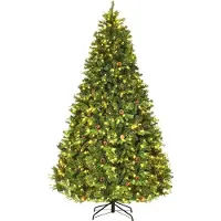 Northix Künstlicher Weihnachtsbaum mit LED-Beleuchtung, 240 cm, Grün