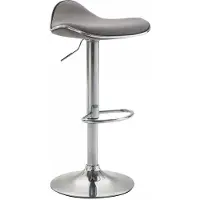 In And OutdoorMatch Barhocker Arnold - Braun - Chrom - Bequem - Modernes Design - Fußstütze - Gepolsterter Sitz - 360-Grad-Drehung