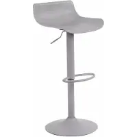 In And OutdoorMatch Barhocker Easton - Grau - Komfort - Schlichtes Design - Fußstütze - Für Küche und Bar - Sitzfläche aus Kunststoff