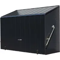 Trimetals , Metall Gerätebox, Fahrradbox "Sesam", Aufbewahrungsbox inkl. Boden, anthrazit, 185 x 76 x 139 cm (L x B x H)