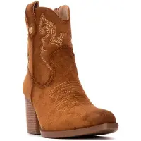 Refresh für Damen. 17301401-CAMEL Stiefelette 173014 braun (37), 3 bis 5 cm, Reißverschluss, Lässig