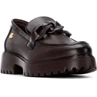 Xti für Damen. 14449102-MARRON Mokassins 144491 braun (40), 3 bis 5 cm, Keine, Lässig, Klassisch