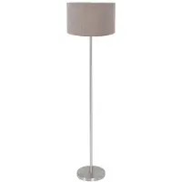 Steinhauer Stehlampe - grau stahl - NOOR - metall textil - stehlampe - E27 - 4433ST -