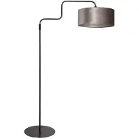 Steinhauer Stehlampe Bloeba, schwarz/silber, Höhe 165 cm, Velours