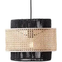 Brilliant Arles Pendelleuchte 35cm schwarzmatt/rattan schwarzmatt/rattan 99529/06