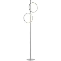 JUST LIGHT LED-Stehleuchte Mini-Ritus, silber, Eisen, 2 Ringe