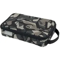 Herlitz Faulenzer 2 Go CamoGrey, Weiches Federmäppchen, Polyester, Grau, Muster, Reißverschluss, Pubertät