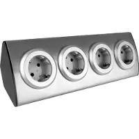 ORNO Möbelsteckdose 4x250V AC INOX OR-AE-1340(GS) Schuko