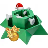 Kadax Weihnachtsbaumständer grün, stabiler Kunststoff, Wasserbehälter, bis 2m