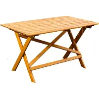 Woodfurniture LAXO (LATINA) Outdoor-Esstisch, Honig 125cm