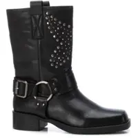 Xti für Damen. 14299903-NEGRO Stiefelette 142999 schwarz (35), 3 bis 5 cm, Reißverschluss, Lässig