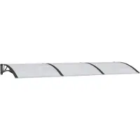 Syfax Türvordach Schwarz 300x100 cm Polycarbonat