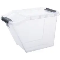 PLAST TEAM Vertriebs GmbH plast team Aufbewahrungsbox PROBOX SLANTED 58 Liter transparent