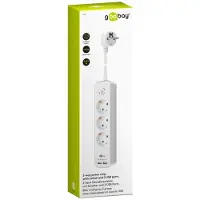 Goobay Steckdosenleiste 3-fach mit Schalter und USB, 1,5 m, Drinnen, Typ F, Type F (CEE 7/4), Abgewinkelt, IP20