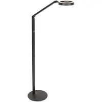 Steinhauer LED-Stehleuchte Ringlux, schwarz, Metall, verstellbar