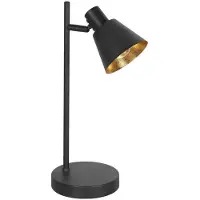 Steinhauer Tischleuchte Oeroe, 1-flammig, schwarz, Metall, E14