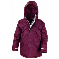 Result Core Kinder Winter Parka FK599 (7-8 Jahre) (Burgunder)