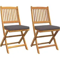 Syfax Klappstuhl 2 stk. Braun Massivholz Akazie