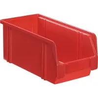 LA-KA-PE LA KA PE Sichtlagerkasten Größe 2A rot Länge 350 / 300 x Breite 200 x Höhe 200mm aus Polystyrol stapelbar - LK2AOHNE