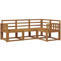 vidaXL Outdoor-Sofagarnitur 4 stk. Natur Massivholz Akazie