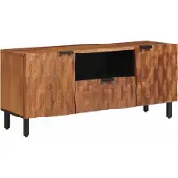 Syfax TV-Schränk mit Tür Akazienbraune Oberfläche 105 x 33 x 46 cm