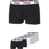 FILA Boxer "MAN BOXER SHORTS", Herren, Gr. XXL, bunt (classic, mix), Obermaterial: 95% Baumwolle, 5% Elasthan, mehrfarbig, meliert, körpernah, Unterhosen Boxer, mit Logobund