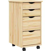 Syfax Rollwagen mit Schreibtisch MOSS 34 x 39 x 65,5 cm Klarlack