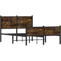Syfax Metallbett ohne Matratze Räuchereiche 120x200 cm