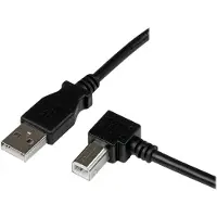 StarTech.com .com 3m USB 2.0 A auf B Kabel rechts gewinkelt - St/St, 3 m, USB A, USB B, USB 2.0, Schwarz