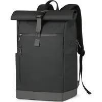 Inateck RollTop Rucksack Tagesrucksack Herren Damen 25L-30L Fahrradrucksack Schulrucksack Daypack für Uni Fahrrad Freizeit Job Sport Reisen, Radsport Rucksack, mit 17 Zoll Laptopfach, Wasserabweisend