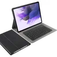 Just in Case Tablet-Hülle mit Tastatur geeignet für Samsung Galaxy Tab S7 FE - AZERTY Bluetooth Tastatur-Hülle - Schwarz