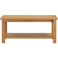vidaXL Couchtisch 90 x 45 x 40 cm Eiche Massivholz