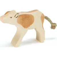 Ostheimer Holzfigur Kalb braun trinkend