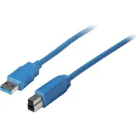S-Conn USB Kabel A Stecker / B Stecker USB 3.0 blau 0,5m